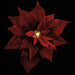 9" Velvet Poinsettia Battery Operated Fiber Optic Light Artificial Clip-On Flower -Red (Pack of 12) - XPH150-RE