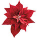 9" Velvet Poinsettia Battery Operated Fiber Optic Light Artificial Clip-On Flower -Red (Pack of 12) - XPH150-RE
