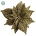 9" Fur Poinsettia Artificial Clip-On Flower -Green (Pack of 12) - XPH151-GR