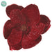 7" Metallic Artificial Magnolia Clip-On Flower -Red (pack of 12) - XPH160-RE