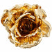 6" Metallic Rose Artificial Clip-On Flower -Gold (Pack of 24) - XPH405-GO