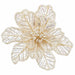 8" Pearl & Beaded Artificial Clip-On Flower -Champagne (Pack of 12) - XPH414-CN