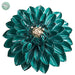 6" Porcelain Look Artificial Dahlia Clip-On Flower -Dark Teal (pack of 12) - XPH476-TL/DK