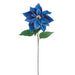 29" Shimmer Poinsettia Artificial Flower Stem -Blue (Pack of 12) - XPS030-BL