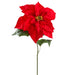 28" Velvet Fake Poinsettia Flower Stem -Red (pack of 12) - XPS036-RE