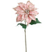 28" Glittered Poinsettia Artificial Flower Stem -Pink/Gold (pack of 12) - XPS079-PK/GO