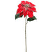 28" Glittered Poinsettia Artificial Flower Stem -Crimson/Gold (pack of 12) - XPS080-CS/GO