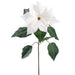32" Velvet Poinsettia Artificial Flower Stem -White (Pack of 12) - XPS101-WH