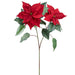 36" Velvet Poinsettia Artificial Flower Stem -Red (Pack of 8) - XPS102-RE