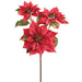 28" Poinsettia Silk Flower Stem -Red (Pack of 12) - XPS494-RE