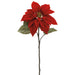 23" Velvet Poinsettia Artificial Flower Stem -Red (Pack of 24) - XPS641-RE