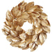 22" Metallic Velvet Artificial Magnolia Leaf Wreath -Gold (Pack of 2) - XPW002-GO