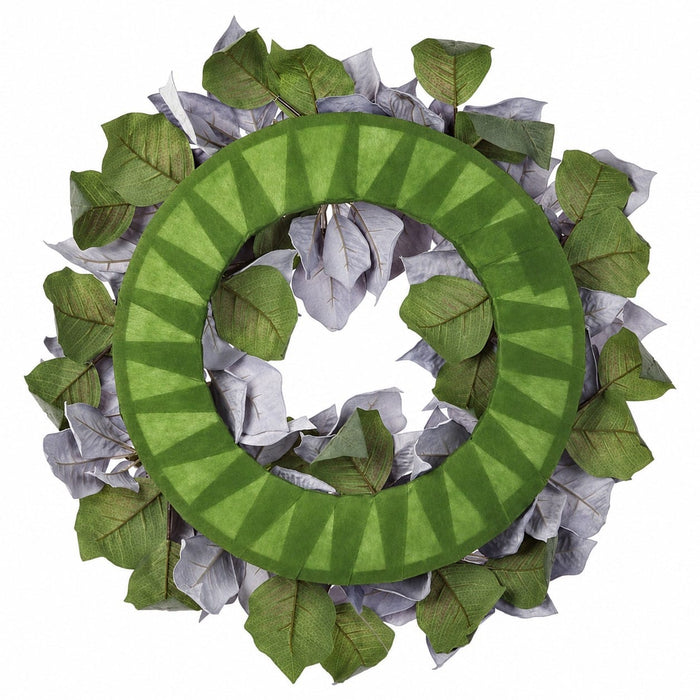 22" Artificial Velvet Poinsettia Flowering Wreath -Lavender - XPW164-LV