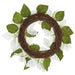 24" Poinsettia Flower Silk Wreath -Cream (Pack of 4) - XPW498-CR