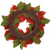 24" Poinsettia Flower Silk Wreath -Red (Pack of 4) - XPW498-RE