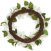 36" Poinsettia Flower Silk Wreath -Cream (Pack of 2) - XPW499-CR