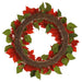 36" Poinsettia Flower Silk Wreath -Red (Pack of 2) - XPW499-RE