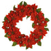 36" Poinsettia Flower Silk Wreath -Red (Pack of 2) - XPW499-RE