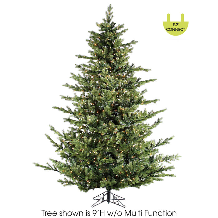 12'Hx99"W PE Foxtail Pine Multi Functional LED-Lighted Artificial Christmas Tree w/Stand - Y0N712-GR