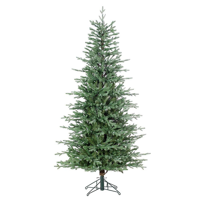 6'Hx40"W Flocked Alaska Spruce Artificial Christmas Tree, LED Pre-Lit -Green - Y5A326-GR/FS