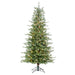 6'Hx40"W Flocked Alaska Spruce Artificial Christmas Tree, LED Pre-Lit -Green - Y5A326-GR/FS