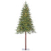 7'Hx42"W Pencil Pine Artificial Christmas Tree w/Metal Plate, LED Pre-Lit -Green - Y5P307-GR
