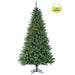 7'6"Hx51"W Canyon Mixed Pine LED-Lighted Artificial Christmas Tree w/Stand -Green - Y8C107-GR