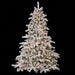 7'6"Hx72"W Heavy Flocked Dorset Pine Artificial Christmas Tree, LED Pre-Lit -Snow - Y8S707-SN