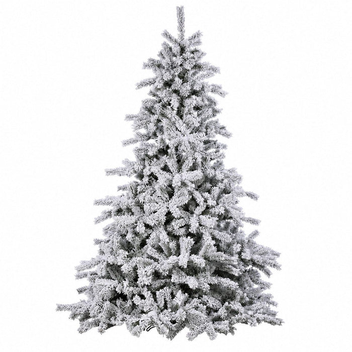 7'6"Hx72"W Heavy Flocked Dorset Pine Artificial Christmas Tree, LED Pre-Lit -Snow - Y8S707-SN