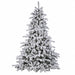 9'Hx81"W Heavy Flocked Dorset Pine Artificial Christmas Tree, LED Pre-Lit -Snow - Y8S709-SN