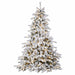 9'Hx81"W Heavy Flocked Dorset Pine Artificial Christmas Tree, LED Pre-Lit -Snow - Y8S709-SN