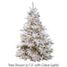9'Hx81"W Heavy Flocked Dorset Pine Artificial Christmas Tree, LED Pre-Lit -Snow - Y8S709-SN