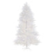 7'Hx58"W Flocked Plastic Twig Artificial Christmas Tree, LED Pre-Lit -White - Y8T627-WH