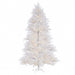 9'Hx64"W Flocked Plastic Twig Artificial Christmas Tree, LED Pre-Lit -White - Y8T629-WH