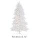 9'Hx64"W Flocked Plastic Twig Artificial Christmas Tree, LED Pre-Lit -White - Y8T629-WH
