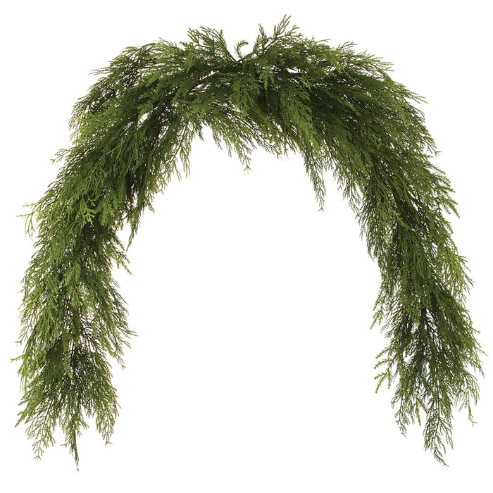 72" Wide Deluxe Artificial Mixed Cedar Mantel Swag -Green (Pack of 4) - YAC771-GR