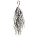 21" PE Soft-Touch Flocked Pine & Pinecone Artificial Teardrop Swag -White/Green (Pack of 24) - YAP370-GR/WH