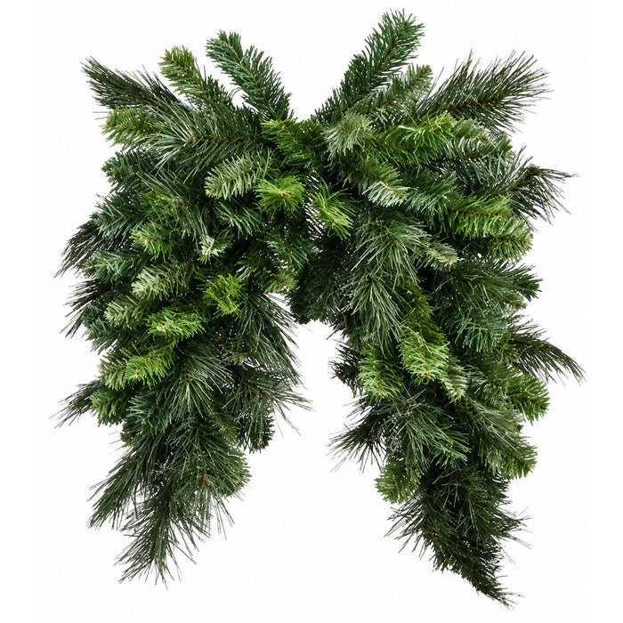36" Deluxe Evergreen Artificial Mailbox Swag -Green (Pack of 12) - YAP948-GR