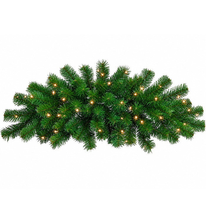 28" Wide Artificial Windsor Pine Swag, Pre-Lit -Green (Pack of 6) - YAW302-GR