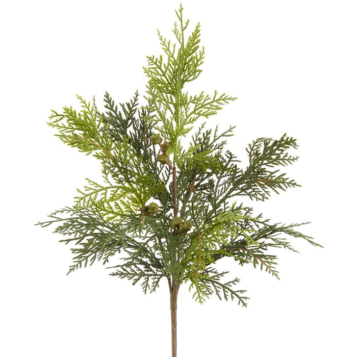16" Cedar Artificial Plant -Green (Pack of 6) - YB0323-GR