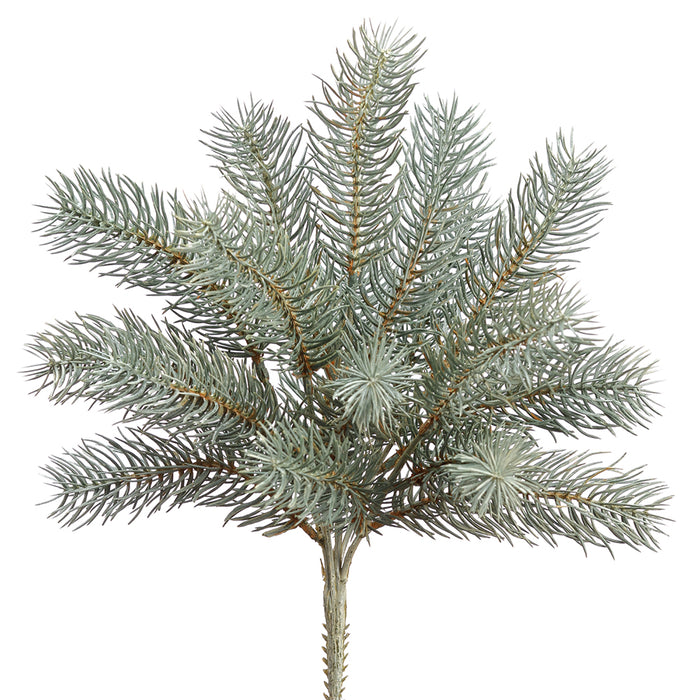 12" Artificial Round Tip Pine Plant -Green/Frosted (pack of 12) - YB7712-GR/FS