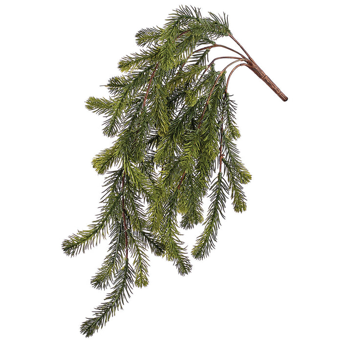 25.5" Hanging Artificial Fir Stem -Green (Pack of 12) - YBN002-GR
