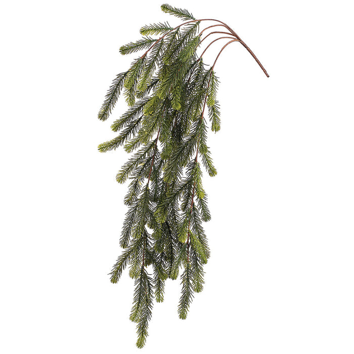 34.5" Hanging Artificial Fir Stem -Green (Pack of 12) - YBN003-GR