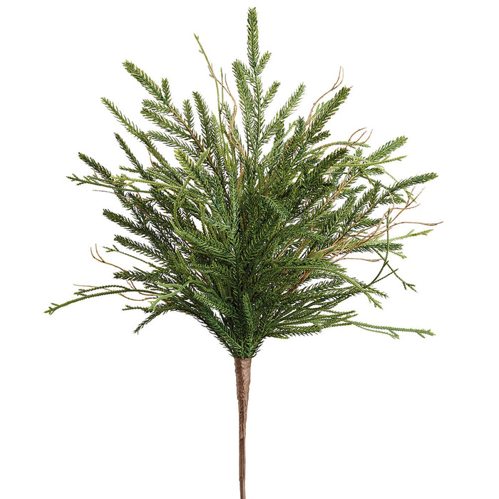 20" Mixed Pine, Club Moss & Fern Artificial Plant -Green (Pack of 12) - YBN016-GR