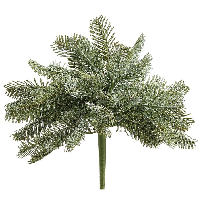 12" PE Soft-Touch Pine Artificial Plant -Green/White (Pack of 12) - YBP002-GR/WH