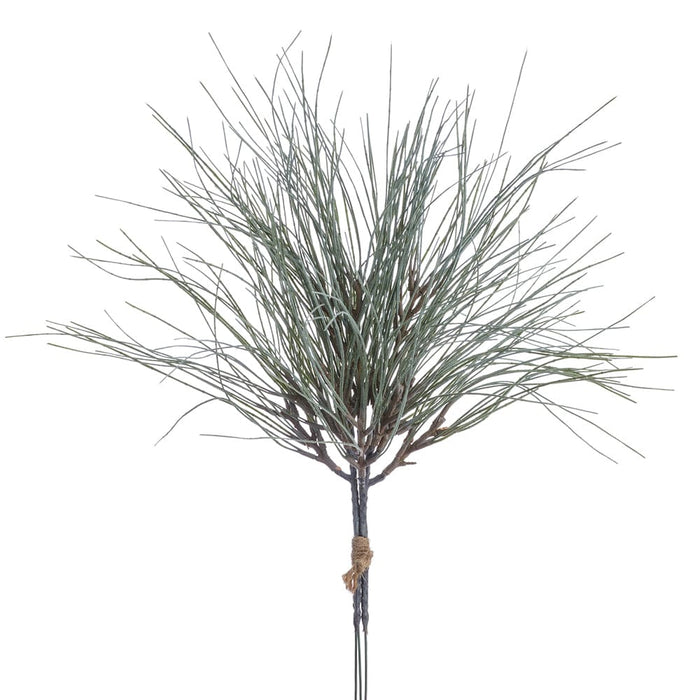 15" Long Needle Pine Artificial Stem Bundle -Gray/Green (Pack of 12) - YBP019-GY/GR