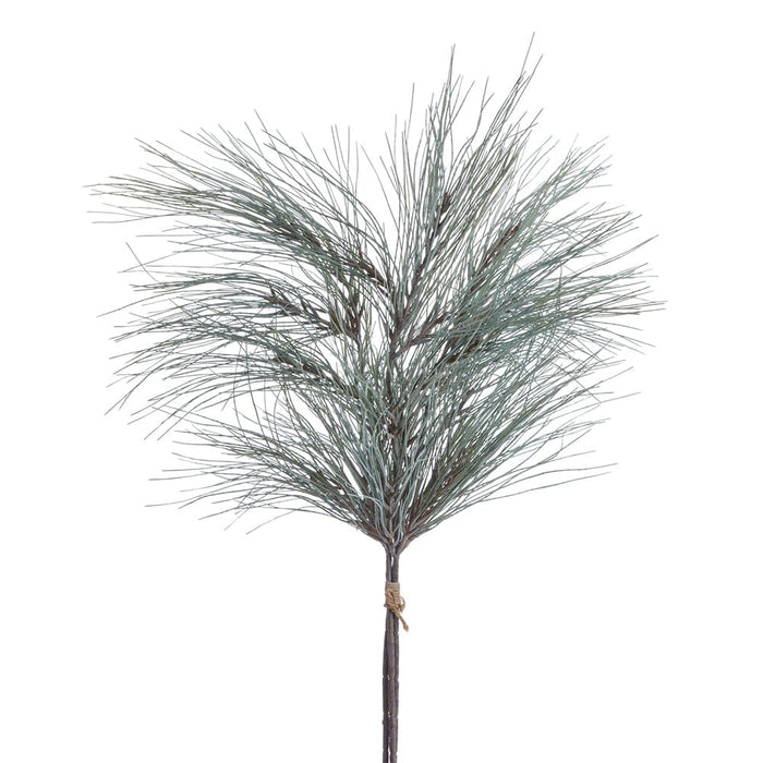 25" Long Needle Pine Artificial Stem Bundle -Gray/Green (Pack of 12) - YBP020-GY/GR