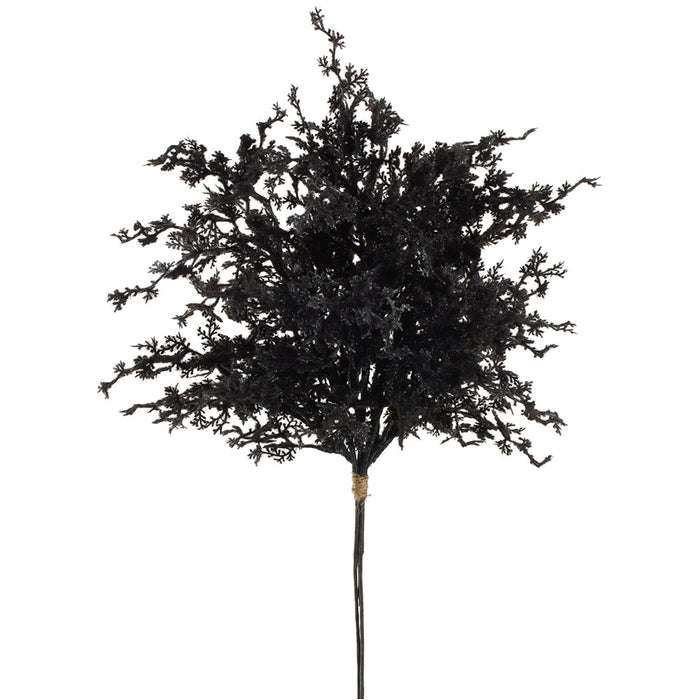 22" Flocked Artificial Pine Stem Bundle -Black (Pack of 12) - YBP606-BK