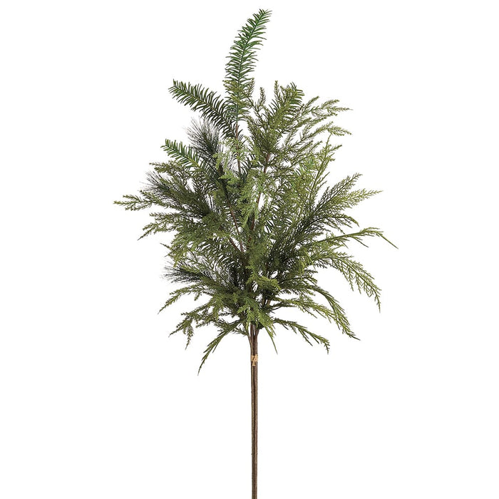 52" Mixed Long Needle & Pine Artificial Stem Bundle -2 Tone Green (Pack of 4) - YBX004-GR/TT