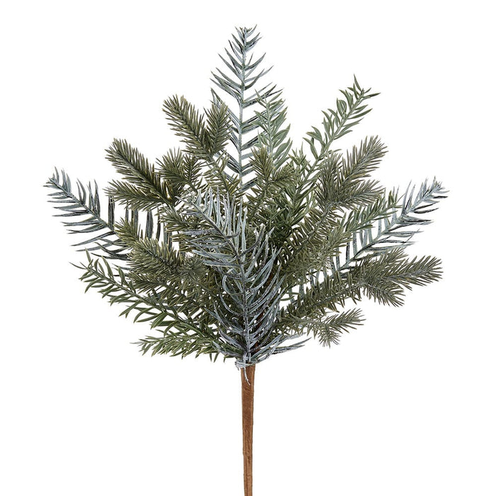 18" Mixed Spruce & Pine Artificial Plant -Green/Gray (Pack of 6) - YBX008-GR/GY